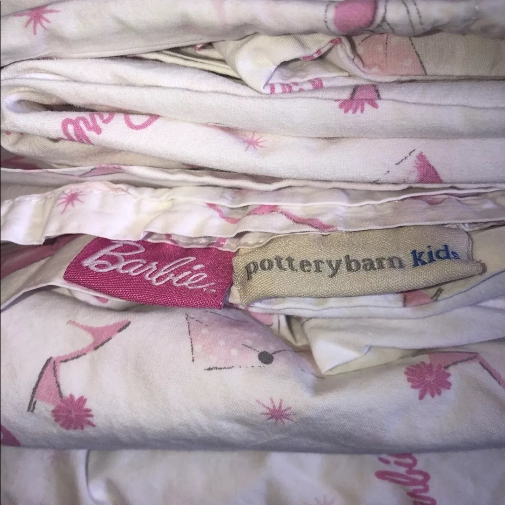 Pottery Barn Kids Barbie 4 pc. FULL Sheet Set